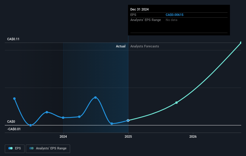 BluMetric Environmental Future Earnings Per Share Growth